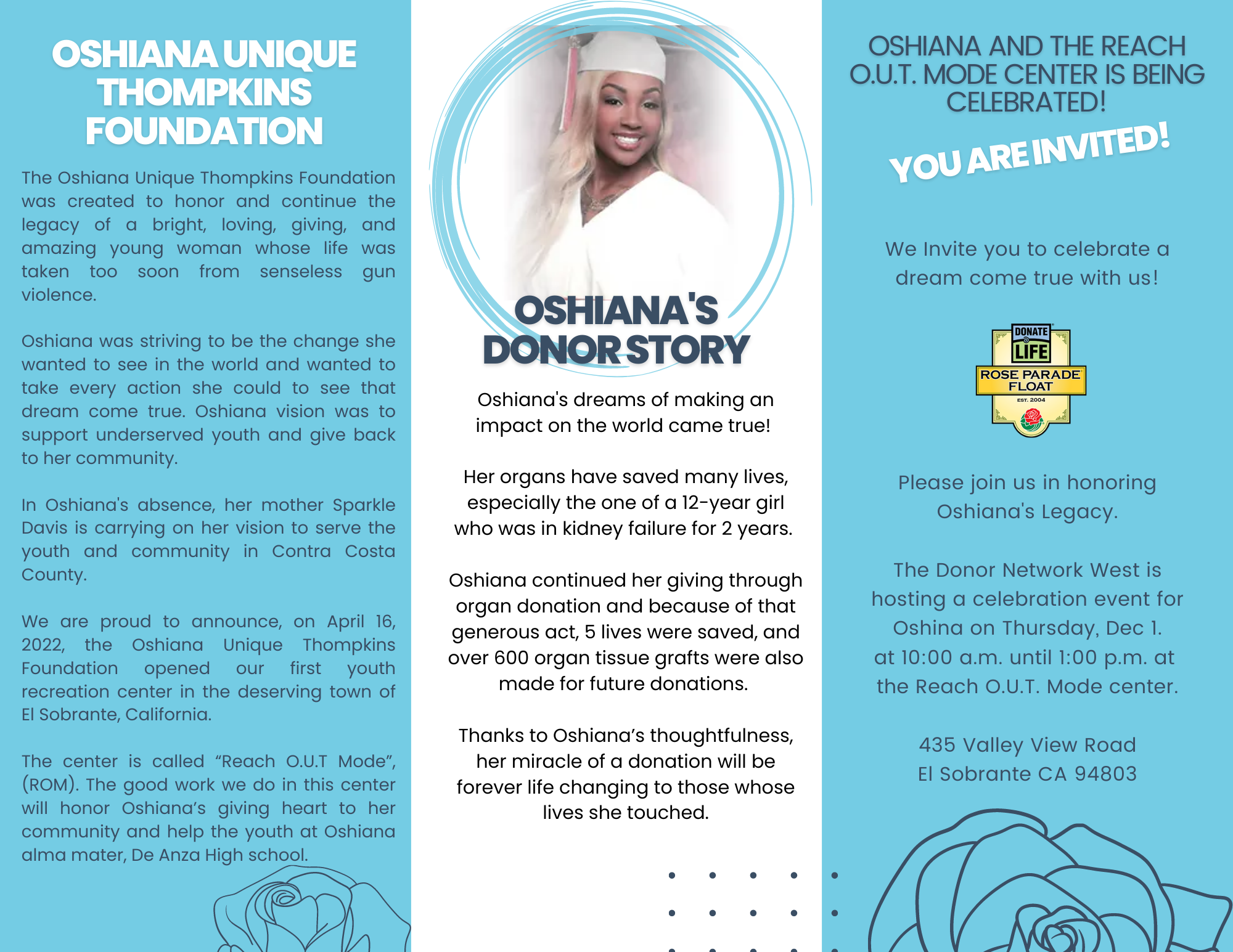 Celebrate Oshiana's Dream to Help Her Community